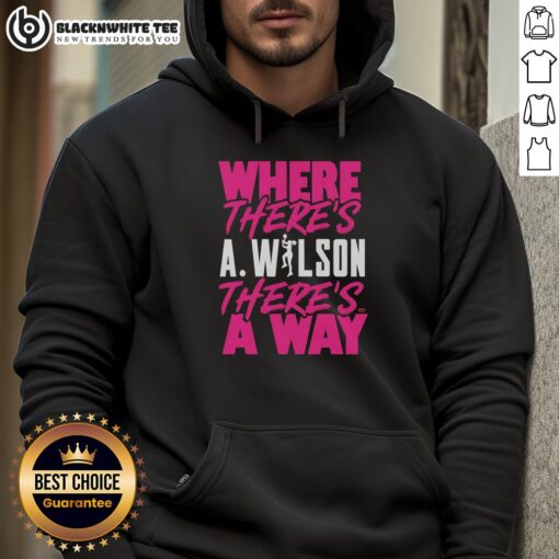 Good Where There's A Wilson There's A Way hoodie in black, showcasing a stylish design and comfortable fit for casual wear.