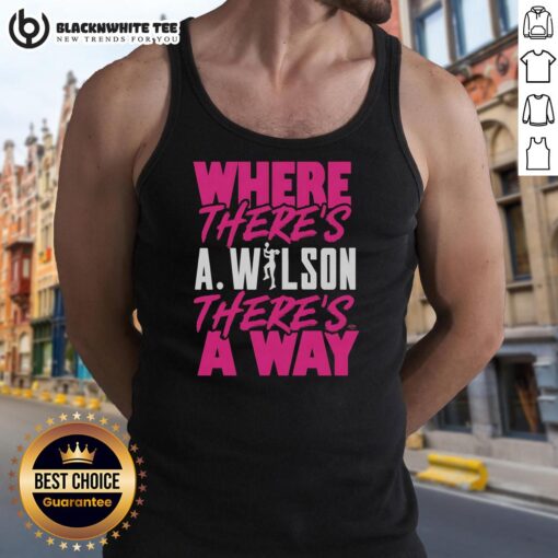 Good Where There's a Wilson There's a Way tank top featuring a stylish design, perfect for casual wear and summer fashion.