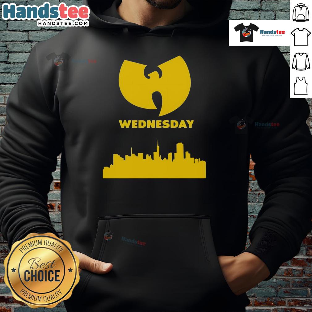 Good Wu Tang Wednesday Skyline Hoodie Good Wu-Tang Wednesday Skyline Hoodie featuring iconic Wu-Tang logo against a city skyline backdrop.
