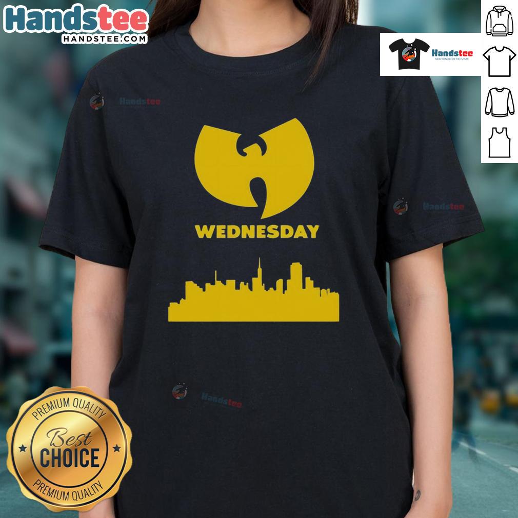 Good Wu Tang Wednesday Skyline Ladies Tee Good Wu Tang Wednesday Skyline Ladies Tee featuring a stylish design perfect for fans of Wu-Tang Clan and urban fashion.