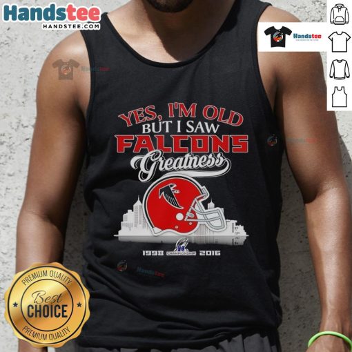 Atlanta Falcons championship skyline tank top featuring a vintage helmet design, perfect for proud fans celebrating greatness.
