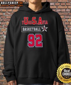 Good-yUgoSlAvia Basketball 92 Hoodie featuring vibrant graphics and a comfortable fit, perfect for fans and casual wear.