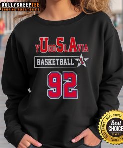 Good-yUgoSlAvia Basketball 92 Sweatshirt in vintage style, showcasing retro design and vibrant colors for sports enthusiasts.