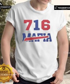 Happy 716 Buffalo Bills Mafia Logo T-Shirt featuring vibrant colors and a bold design for passionate Bills fans.