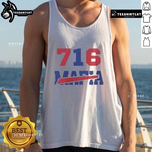 Happy Buffalo Bills Mafia logo tank top featuring vibrant colors and bold design for dedicated fans.