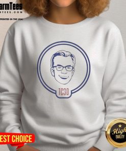 Alt Text: Happy Alex Cora and Tom Caron wearing TC30 Sweatshirt, showcasing team spirit and style.