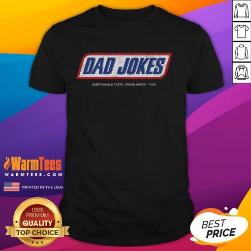 Happy Dad Jokes Questionable Taste Edition T-Shirt featuring humorous graphics and playful text for fun-loving dads.