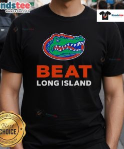 Happy Florida Gators Beat Long Island T-Shirt featuring vibrant colors and team logo, perfect for Gators fans.