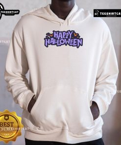 Happy Halloween spooky bats graphic hoodie featuring playful bat designs for festive fall fashion.