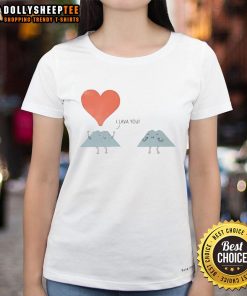 Happy I Lava You Mountain Love Ladies Tee featuring a playful volcanic graphic and vibrant colors for nature lovers.