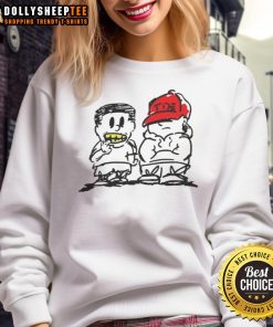 Happy Isaiah Rashad wearing a Lil Sunny and Top sweatshirt, showcasing vibrant colors and a stylish urban look.