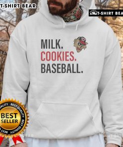 Happy Milk Cookies baseball hoodie featuring Washington Wild Things logo, perfect for fans and cookie lovers alike.