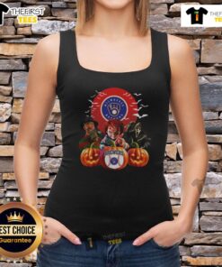 Happy Milwaukee Brewers MLB Halloween tank top featuring a spooky design perfect for Halloween festivities.