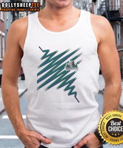 Alt Text: Happy Minnesota Timberwolves logo heartbeat tank top design showcasing team spirit and style for fans.