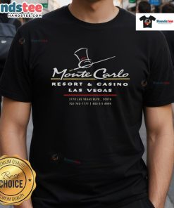 Happy Monte Carlo Las Vegas vintage T-shirt featuring retro design and vibrant colors, perfect for casino enthusiasts.