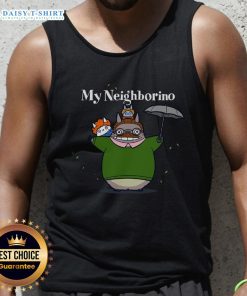 Happy My Neighborino tank top featuring vibrant colors and a playful design, perfect for fans of the classic show.