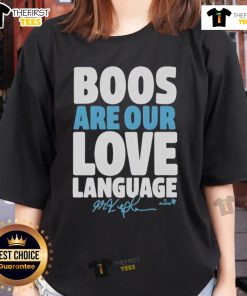 Happy Philadelphia Baseball Phillies Max Kepler Boo's Are Our Love Language Ladies Tee in vibrant colors, perfect for fans.