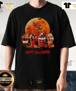 Happy Tennessee Titans Halloween Coffee T-Shirt featuring festive graphics and team colors for a perfect game day look.
