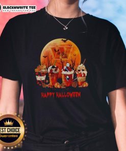 Happy Washington Commanders Happy Halloween NFL ladies tee shirt featuring festive design and team colors.
