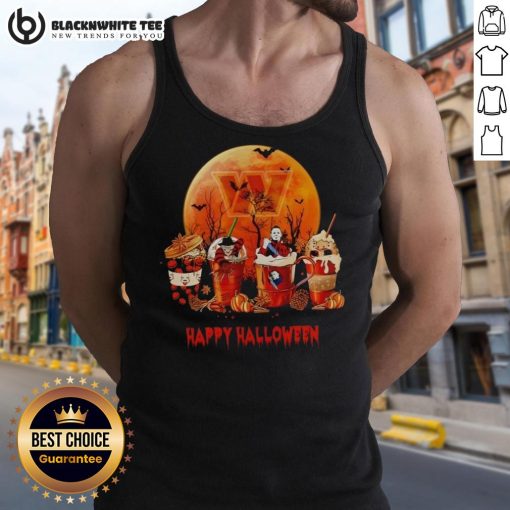 Happy Washington Commanders Halloween tank top featuring festive designs for NFL fans celebrating the spooky season.