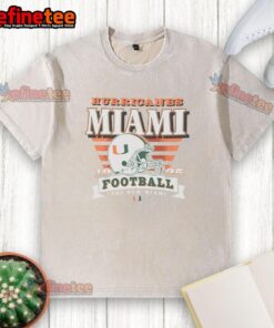 Good Miami Hurricanes Stripe Splash Washed T-Shirt featuring vibrant colors and a stylish design for fans.