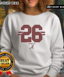 Cozy Hot Alabama Crimson Tide Football Jam Miller 26 Stripe Sweatshirt, perfect for game day and fan apparel.