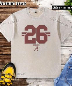 Hot Alabama Crimson Tide Football Jam Miller Stripe Washed T-Shirt showcasing team spirit in stylish design.