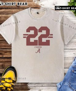 Hot Alabama Crimson Tide Football LT Overton 22 Stripe Washed T-Shirt featuring vibrant team colors and stylish design.