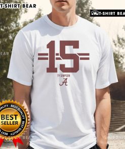 Alt Text: Hot Alabama Crimson Tide Football Ty Simpson Stripe T-Shirt featuring team colors and stylish design.
