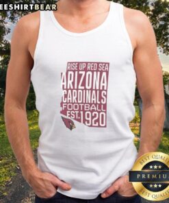 Hot Arizona Cardinals Football tank top, established 1920, featuring 'Rise Up Red Sea' design for dedicated fans.