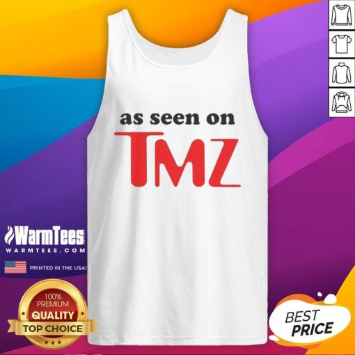 Hot As Seen On TMZ logo tank top featuring a stylish design perfect for trendy casual wear.