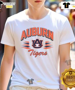 Alt Text: Hot Auburn Tigers logo t-shirt showcasing university team spirit gear for fans and supporters. Perfect for game day!