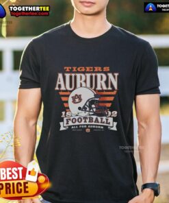 Hot Auburn Tigers Stripe Splash T-Shirt featuring vibrant colors and bold Auburn logo for fans and sports enthusiasts.