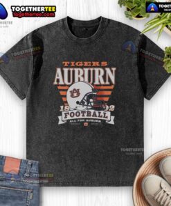Hot Auburn Tigers Stripe Splash Washed T-Shirt featuring a vibrant design perfect for game day and fan apparel.