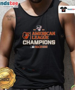 Hot Baltimore Orioles MLB 2025 ALCS American League Champions tank top featuring team logo and vibrant design.