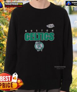 Vintage Hot Boston Celtics throwback sweatshirt in green with team logo, perfect for basketball fans and retro style lovers.