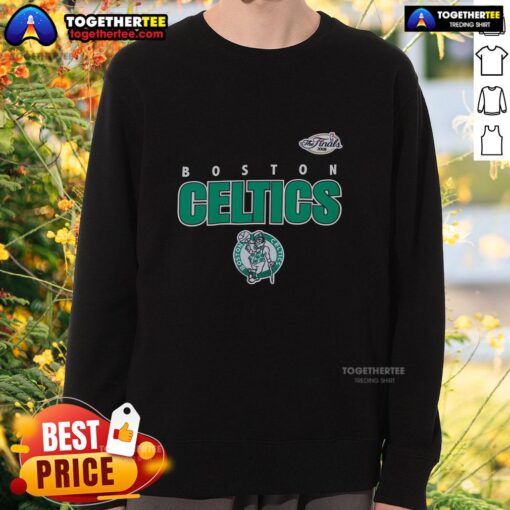 Vintage Hot Boston Celtics throwback sweatshirt in green with team logo, perfect for basketball fans and retro style lovers.