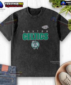 Hot Boston Celtics Throwback Washed T-Shirt featuring retro logo, perfect for fans and casual wear enthusiasts.
