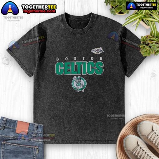 Hot Boston Celtics Throwback Washed T-Shirt featuring retro logo, perfect for fans and casual wear enthusiasts.
