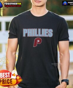 Alt Text: Hot burgundy Philadelphia Phillies throwback t-shirt featuring vintage logo and classic design for baseball fans.