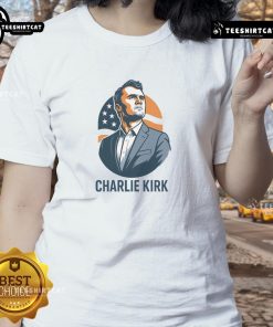 Hot Charlie Kirk 3D Heroic Ladies Tee featuring a stylish design for women, perfect for casual and trendy outfits.