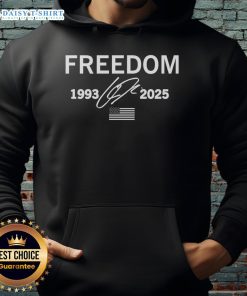 Alt Text: Hot Charlie Kirk Freedom Signature Memorial Tribute Hoodie featuring a bold design and vibrant colors for supporters.