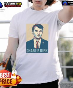 Hot Charlie Kirk Poster T-Shirt featuring vibrant design and bold graphics, perfect for fans and collectors of political apparel.