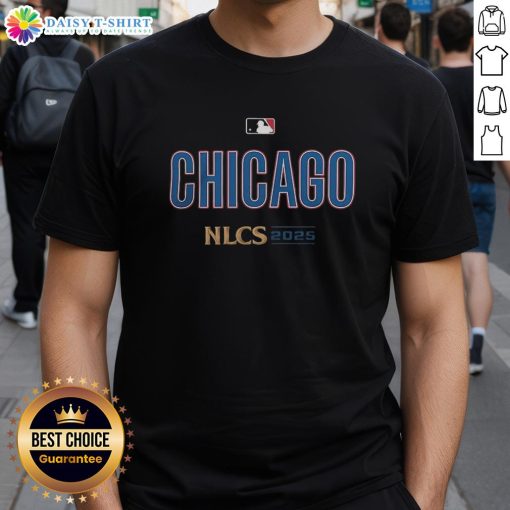 Hot Chicago Cubs 2025 NLDS National League Baseball T-Shirt featuring vibrant team colors and bold logo design.