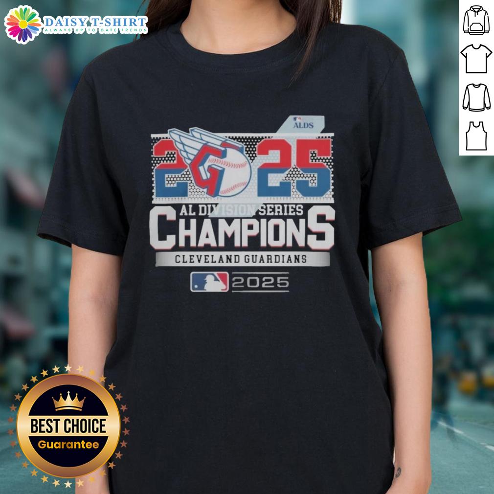 Hot Cleveland Guardians 2025 MLB Postseason AL Division Series Champions Celebration Ladies-Tee Hot Cleveland Guardians 2025 MLB Postseason AL Division Series Champions celebration ladies tee with vibrant team graphics.