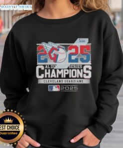Hot Cleveland Guardians 2025 MLB Postseason AL Division Series Champions Celebration Sweatshirt showcasing team pride.