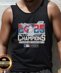Hot Cleveland Guardians 2025 MLB Postseason AL Division Series Champions celebration tank top design.