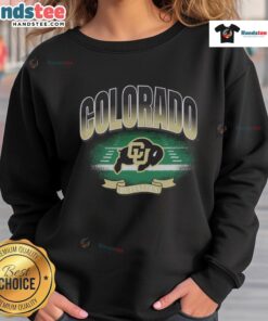Alt Text: Cozy Hot Colorado Buffaloes Arena Fade Sweatshirt in vibrant colors, perfect for game day or casual wear.