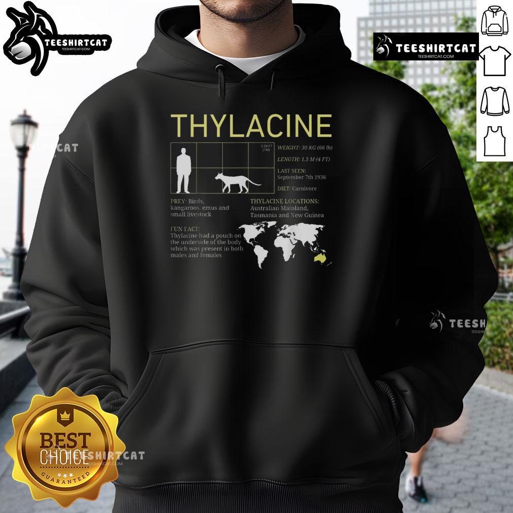 Hot Extinct Thylacine Tasmanian Tiger Vintage Wildlife Hoodie Vintage wildlife hoodie featuring the extinct Thylacine, also known as the Tasmanian Tiger, in a stylish design.