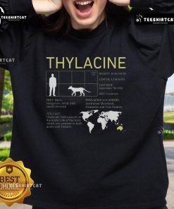 Vintage wildlife sweatshirt featuring the extinct Thylacine, also known as the Tasmanian Tiger, in a stylish design.